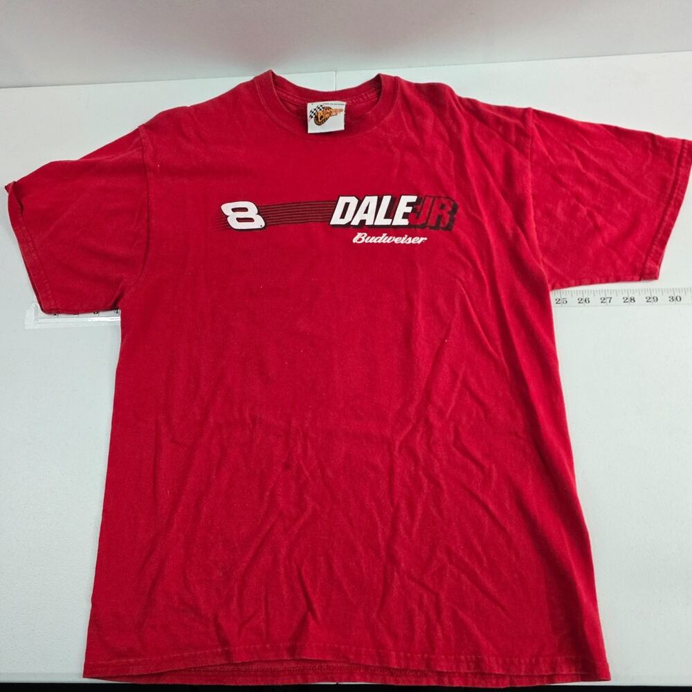 VTG Dale‎ Earnhardt Jr Budweiser NASCAR #8 Winner’s Circle T-Shirt Men’s L Red